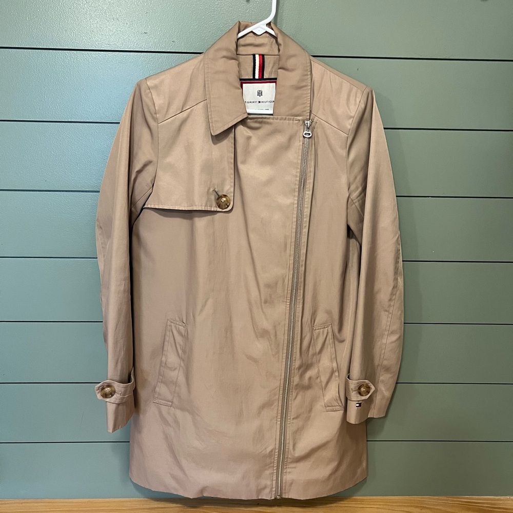 Tan Women's Short Trench Coat
